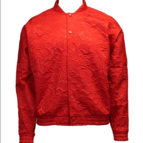 adidas red flower jacket